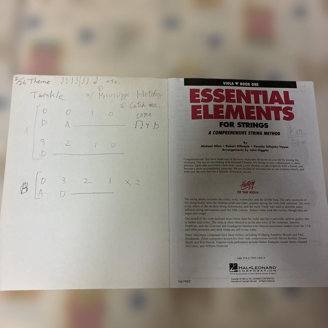 Essential Elements for Strings Viola 1の写真3枚目
