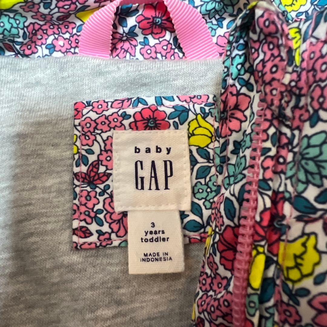 baby GAP 花柄 フード付きジャケット 3yearsの写真2枚目