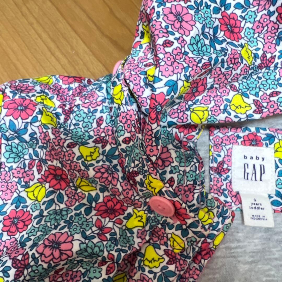 baby GAP 花柄 フード付きジャケット 3yearsの写真3枚目