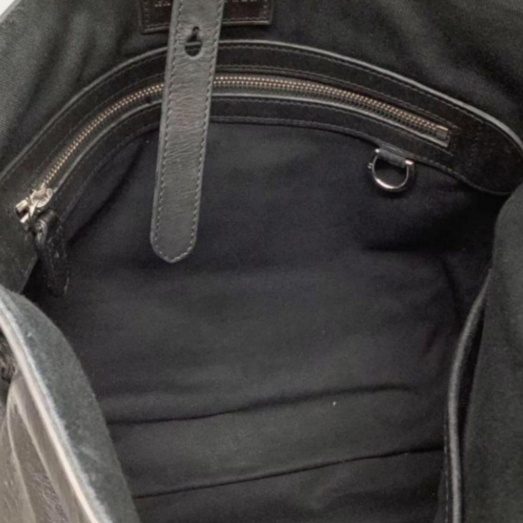 Ralph Lauren RL レザー ショルダーバッグ ブラックの写真4枚目