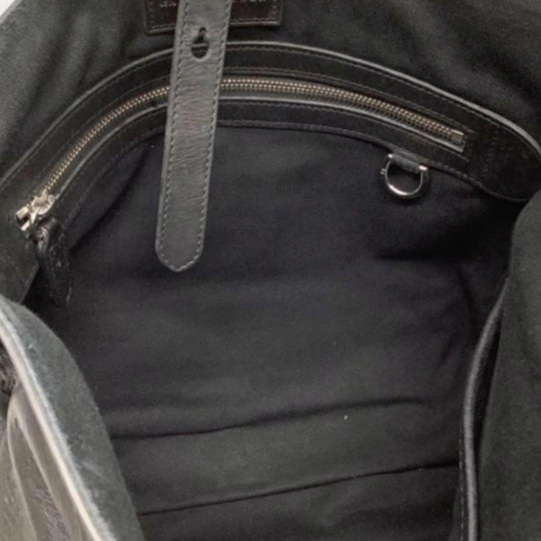 Ralph Lauren RL レザー ショルダーバッグ ブラックの写真4枚目