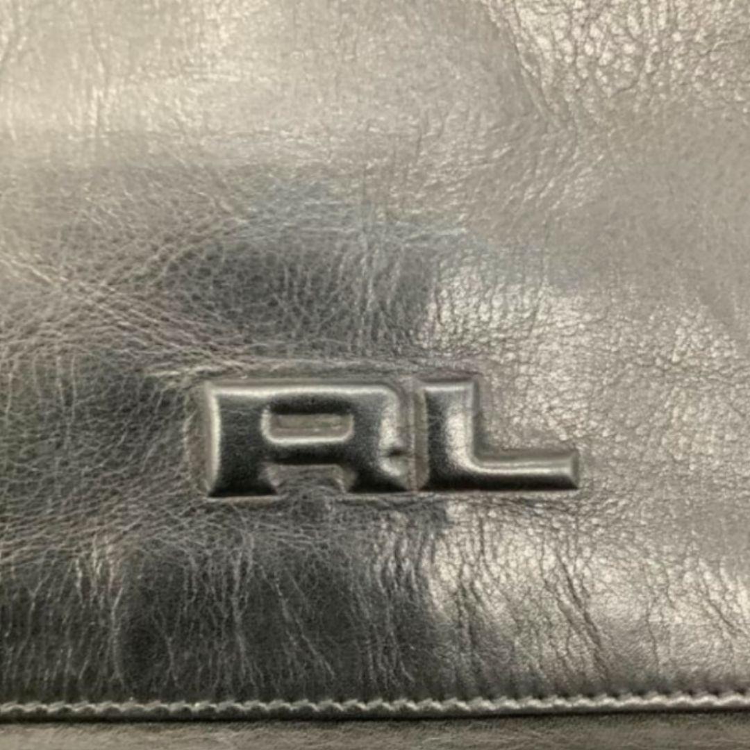 Ralph Lauren RL レザー ショルダーバッグ ブラックの写真5枚目