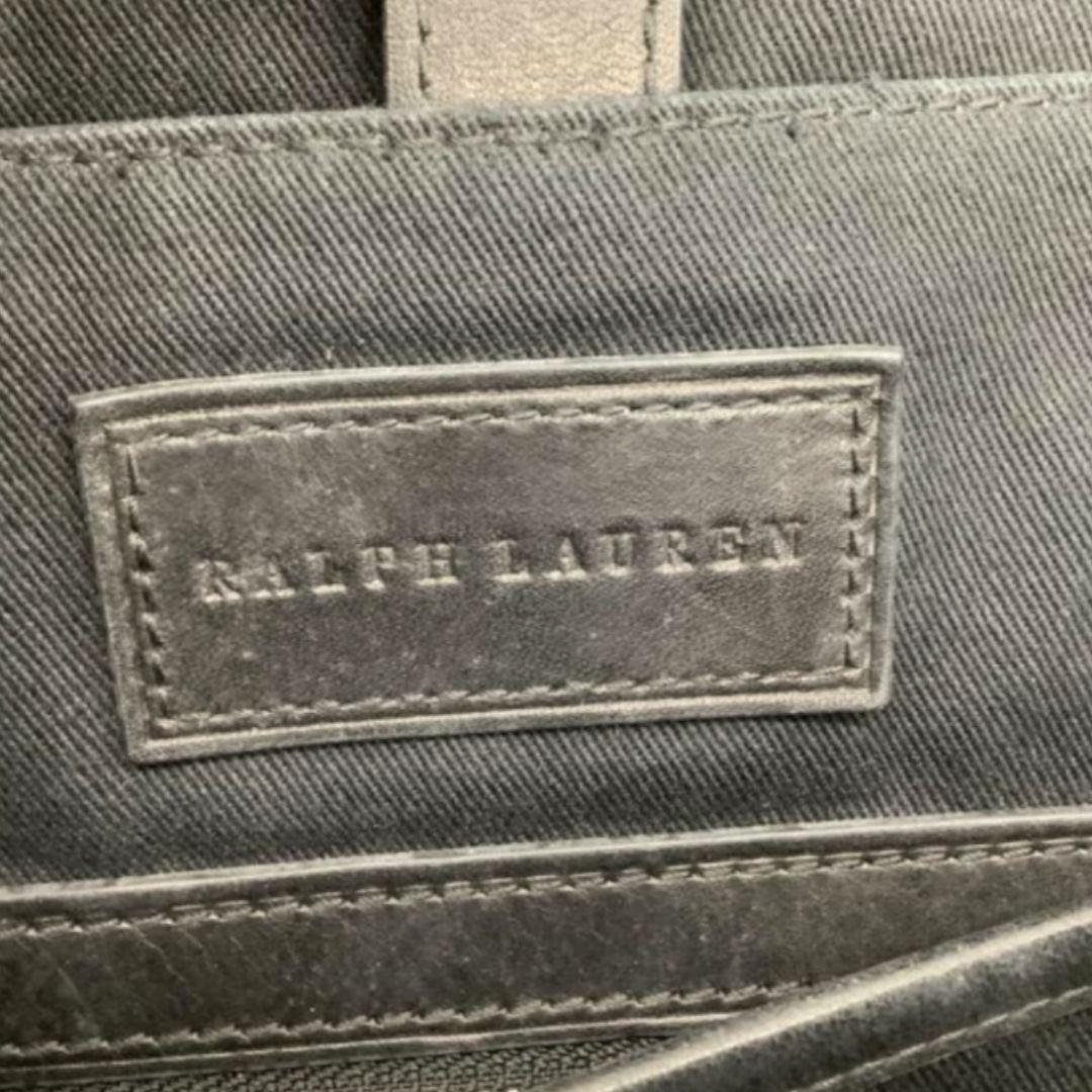 Ralph Lauren RL レザー ショルダーバッグ ブラックの写真6枚目