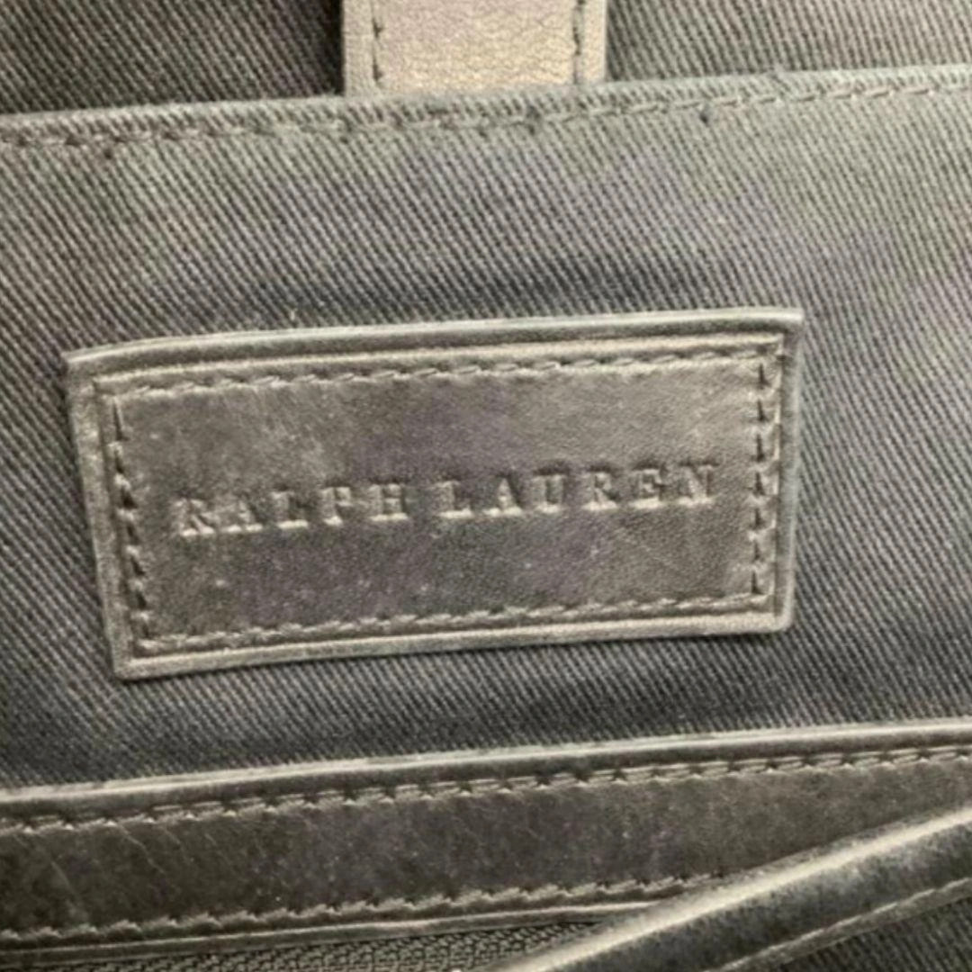 Ralph Lauren RL レザー ショルダーバッグ ブラックの写真6枚目