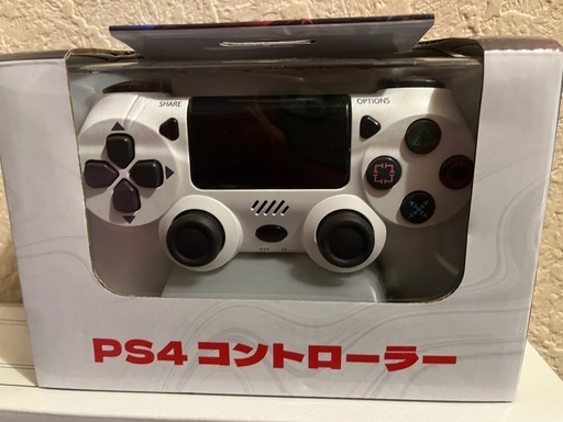 新品 PS4互換ワイヤレスコントローラー 白 6軸センサー・二重振動機能付き