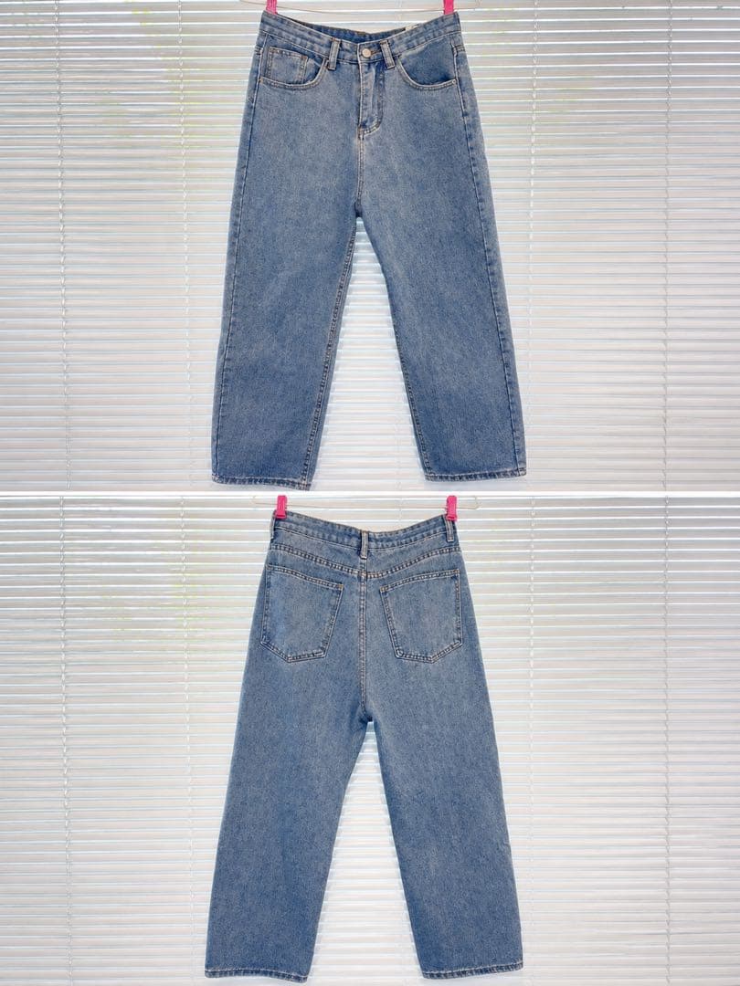 【現品】ヴィンテージ加工 デニムパンツ ジーンズ ストレートシルエット