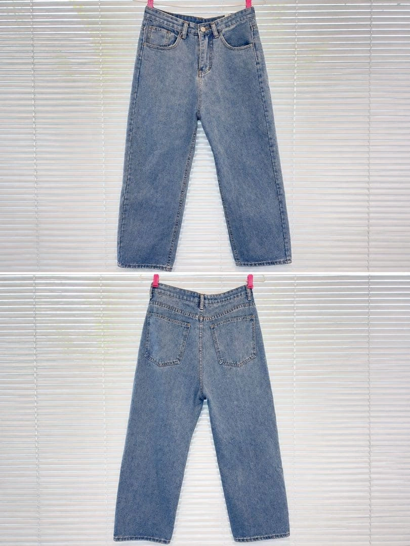 【現品】ヴィンテージ加工 デニムパンツ ジーンズ ストレートシルエット