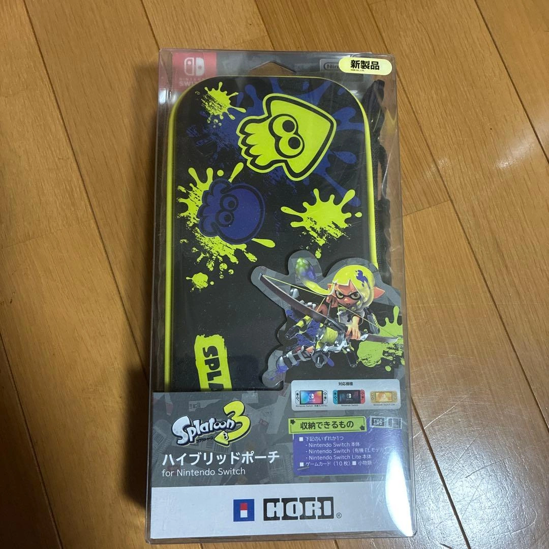 【新品未開封品】HORI スプラトゥーン3 ハイブリッドポーチ Switch