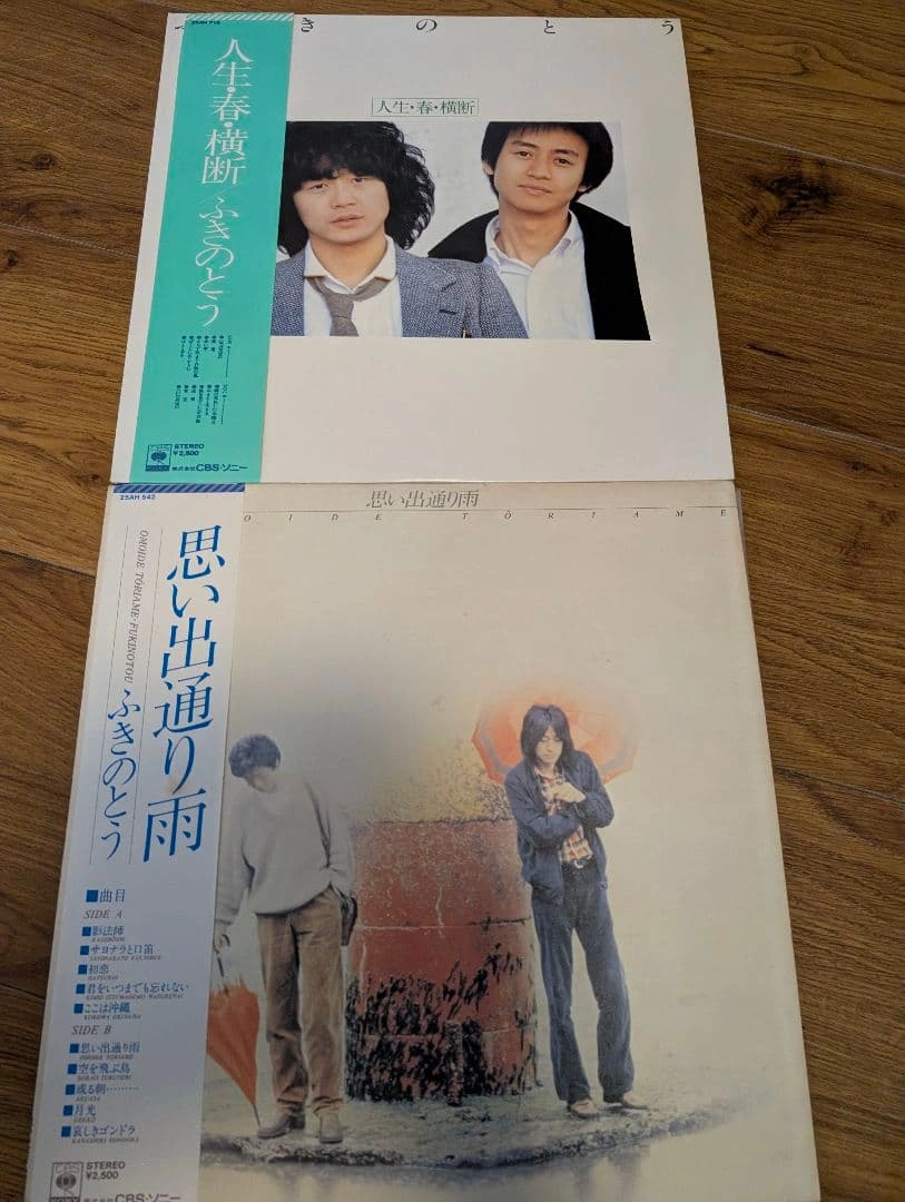 ふきのとう レコード 2枚セット 人生・春・横断 思い出通り雨