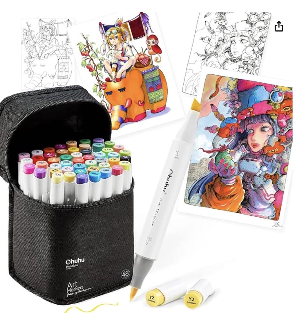 Ohuhu Honoluluシリーズ アートマーカー 48色セット
