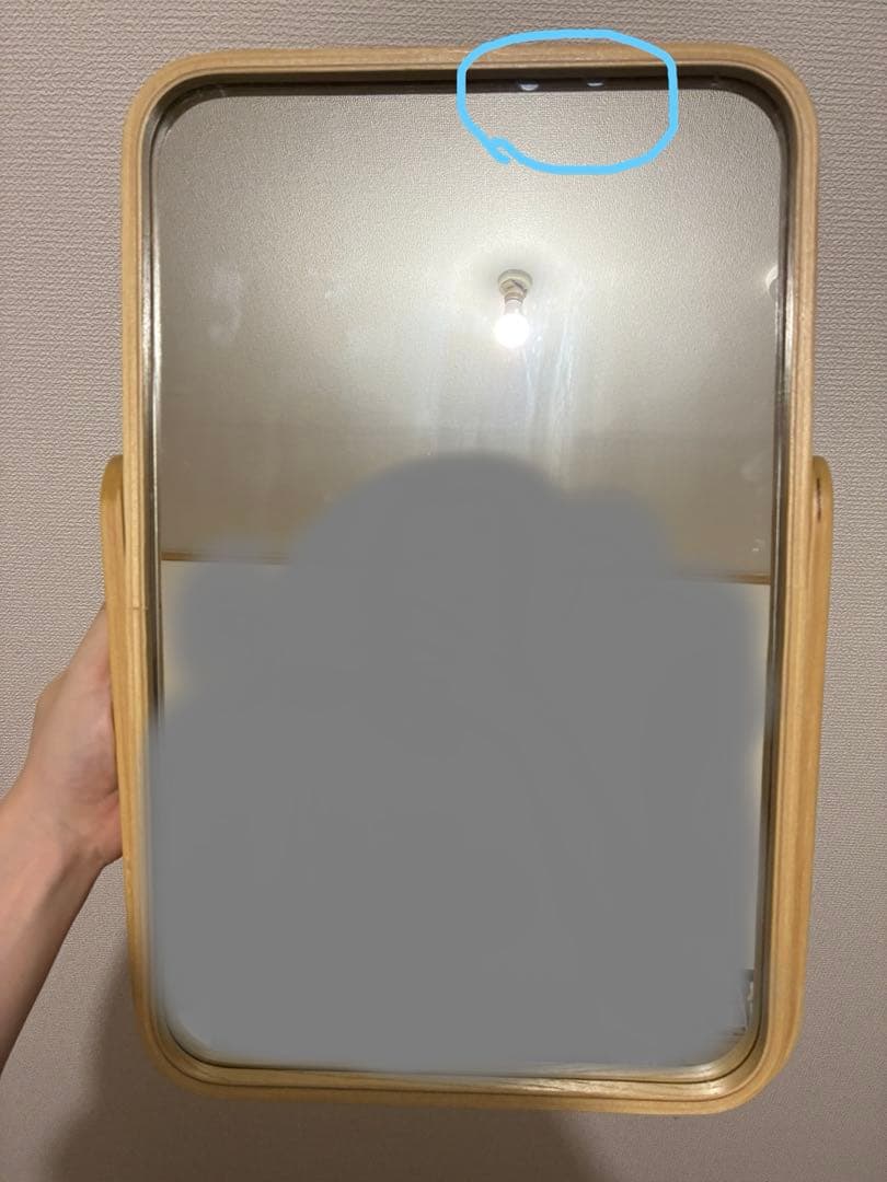 IKEA IKORNNES 卓上ミラー 木製 イケア イコルネスの写真4枚目