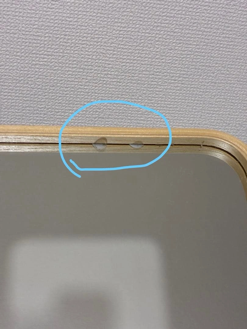IKEA IKORNNES 卓上ミラー 木製 イケア イコルネスの写真5枚目