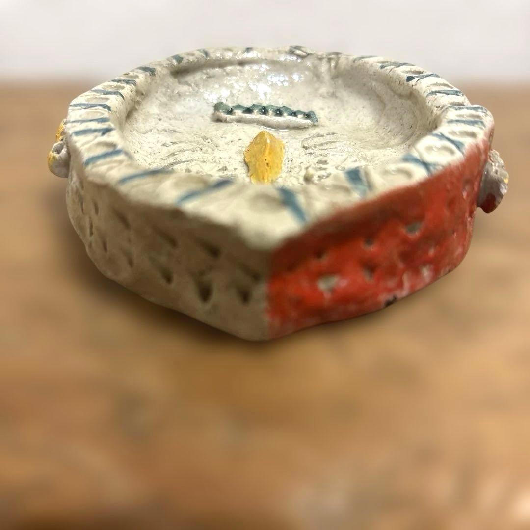 ハンドメイド 陶器 顔モチーフ 小物入れ ミニトレイ オブジェの写真5枚目