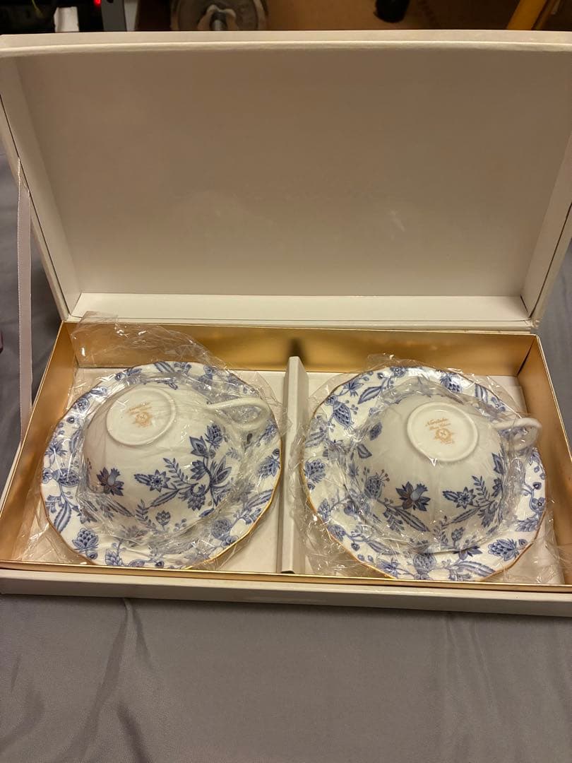 ノリタケ　ブルーソレンティーノ カップ&ソーサー2客セット　Y6869/4562