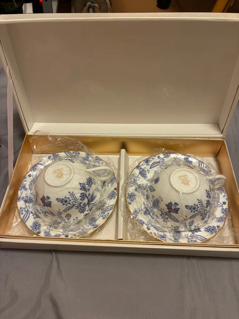 ノリタケ ブルーソレンティーノ カップ&ソーサー2客セット Y6869/4562