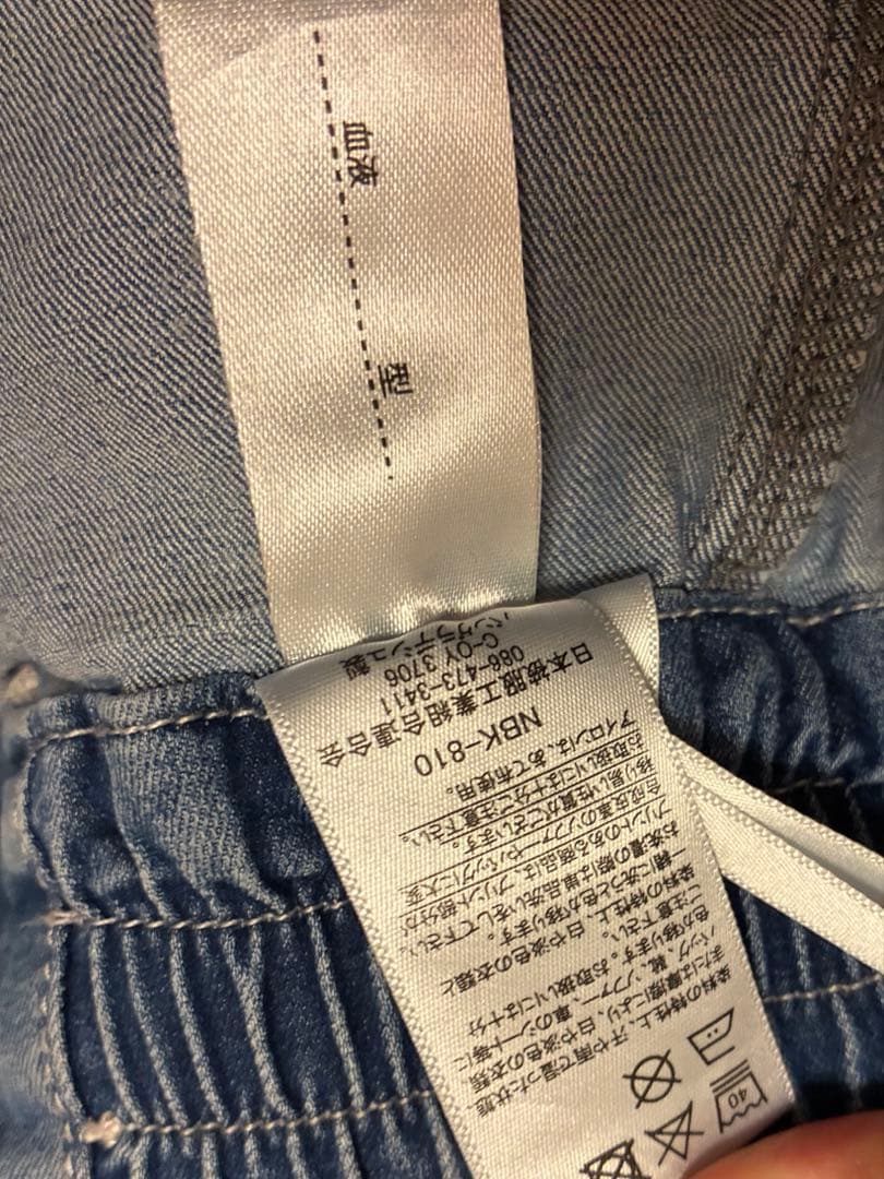 デニムショートパンツ 160センチ　 ウエストゴム レースアップの写真4枚目