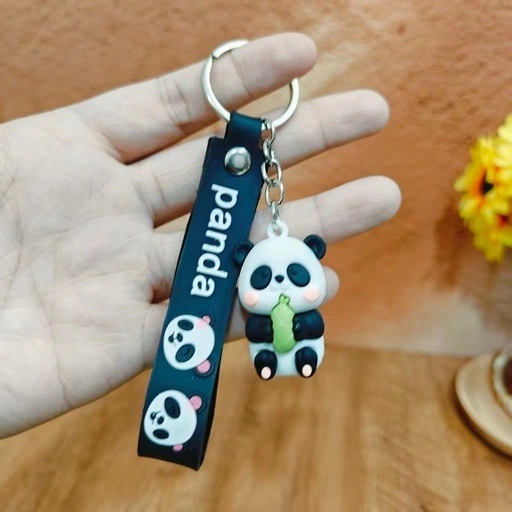 【新品】パンダキーホルダー イエローストラップ付き 可愛い 鍵かけの写真4枚目