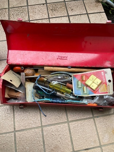 中身入り　ヴィンテージ　工具箱　ツールボックスの写真3枚目