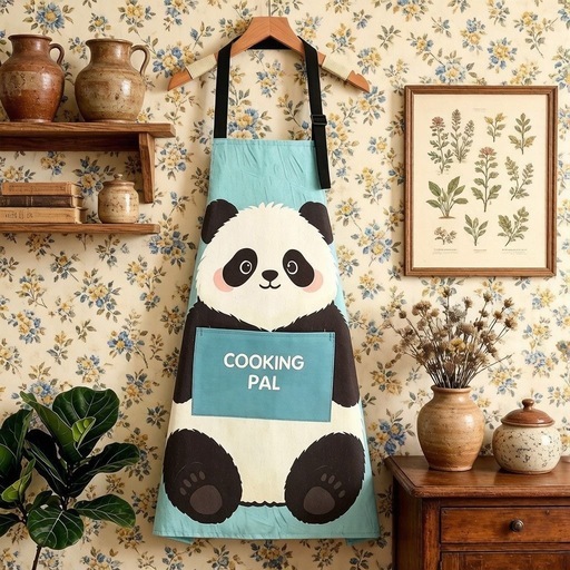 【新品】パンダ柄エプロン COOKING PAL 調理用エプロン 可愛い