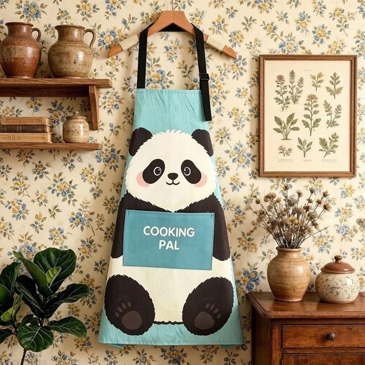 【新品】パンダ柄エプロン COOKING PAL 調理用エプロン 可愛い