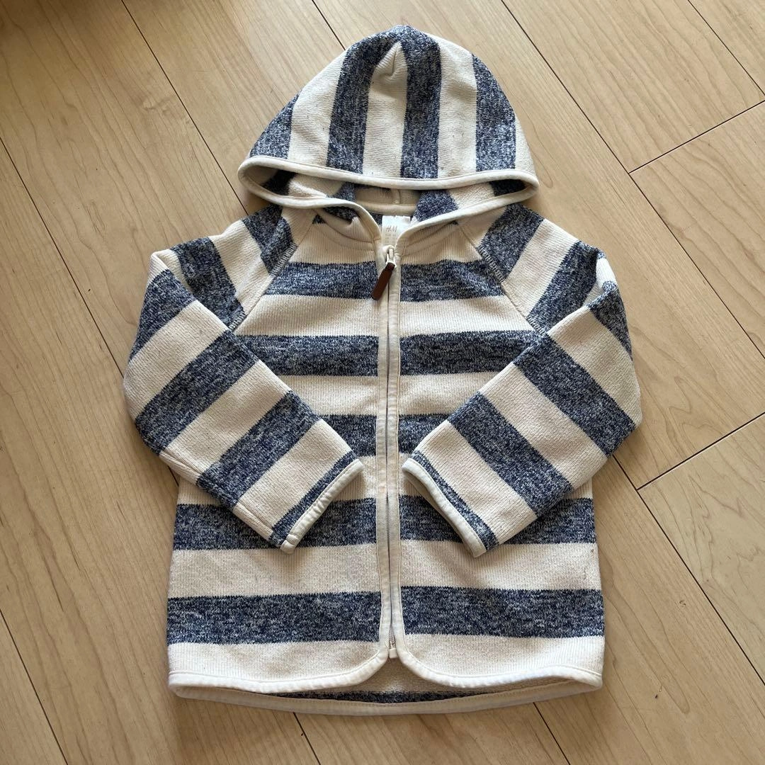 H&M ベビー パーカー ボーダー柄 86cm
