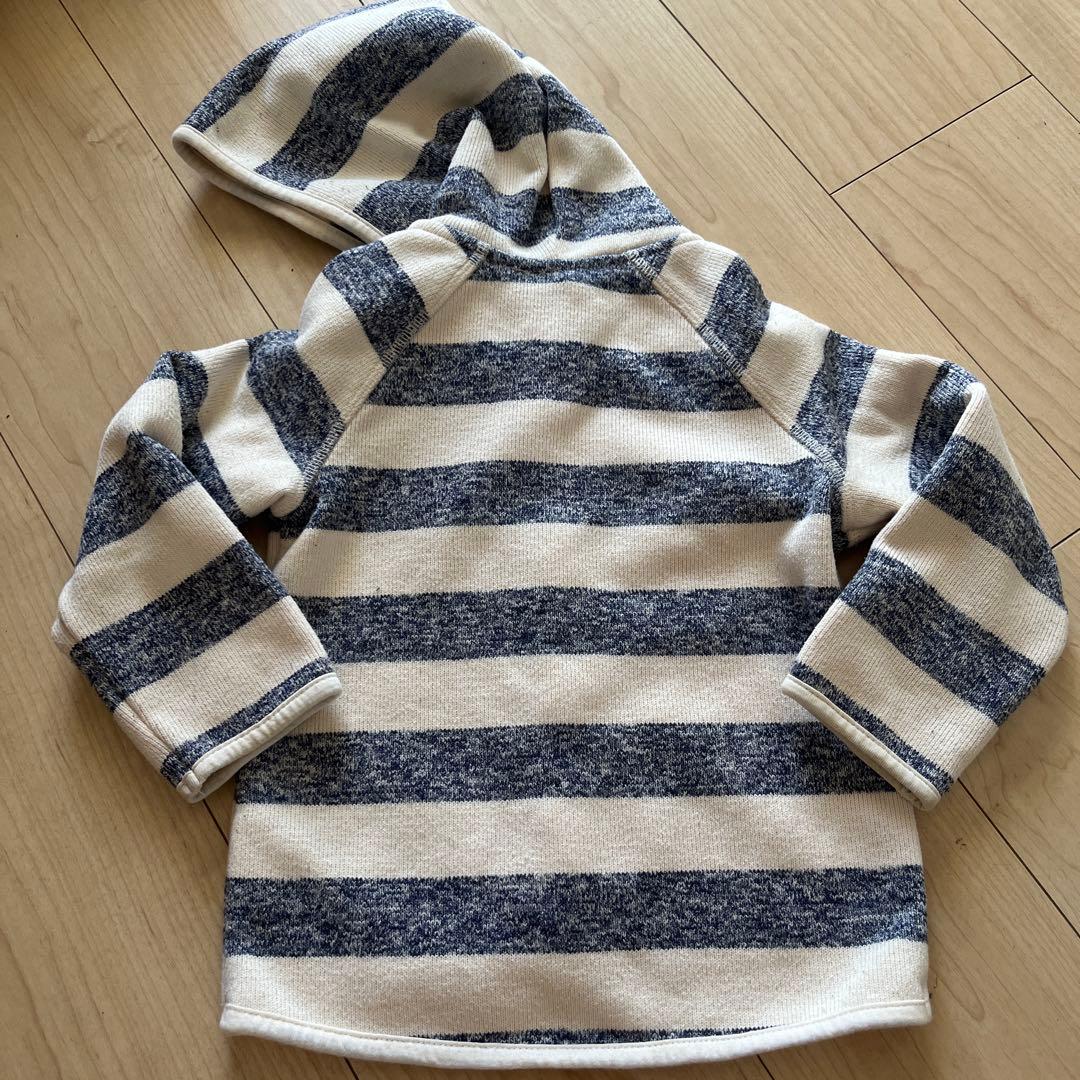 H&M ベビー パーカー ボーダー柄 86cmの写真2枚目