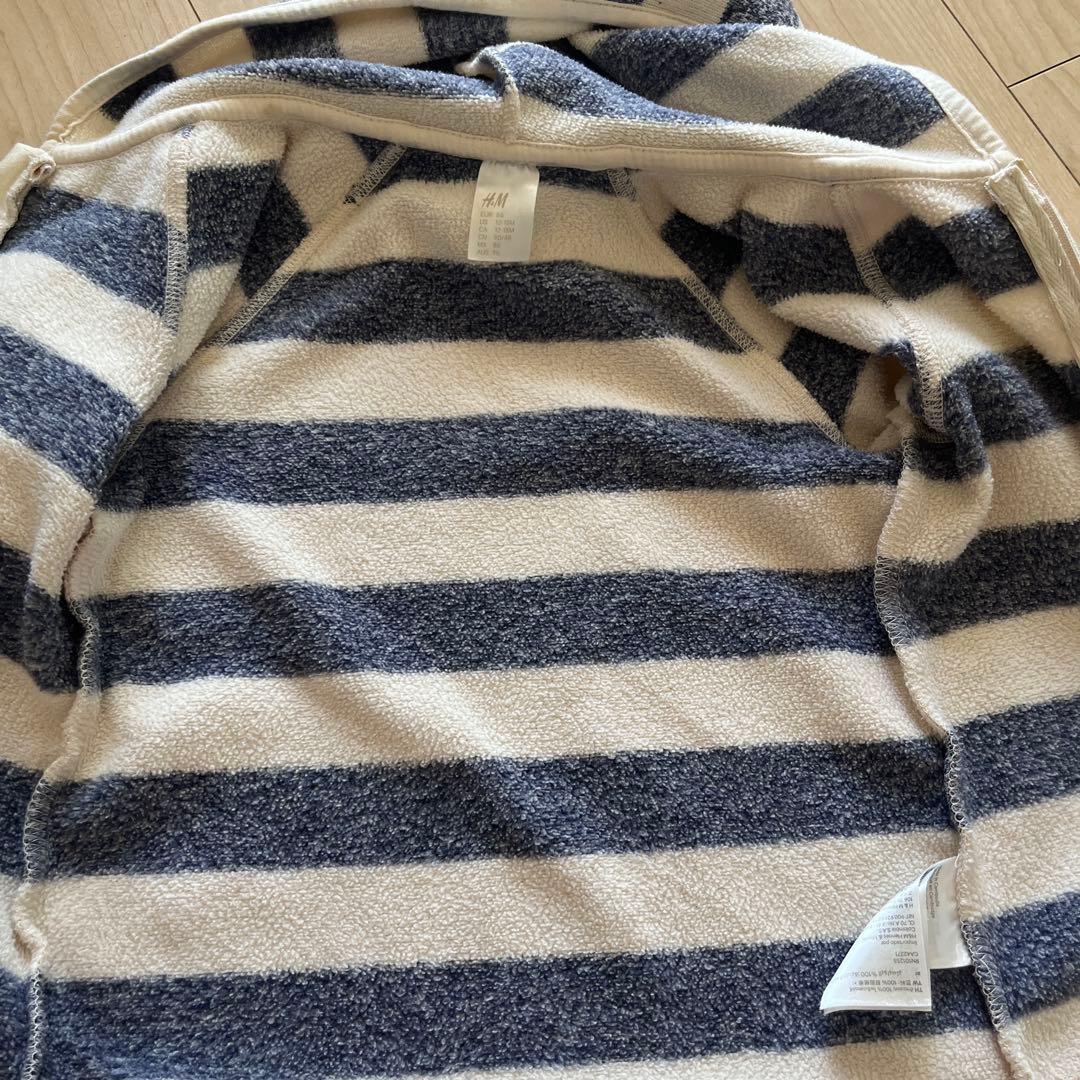 H&M ベビー パーカー ボーダー柄 86cmの写真3枚目