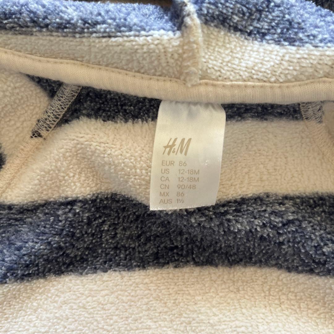 H&M ベビー パーカー ボーダー柄 86cmの写真4枚目