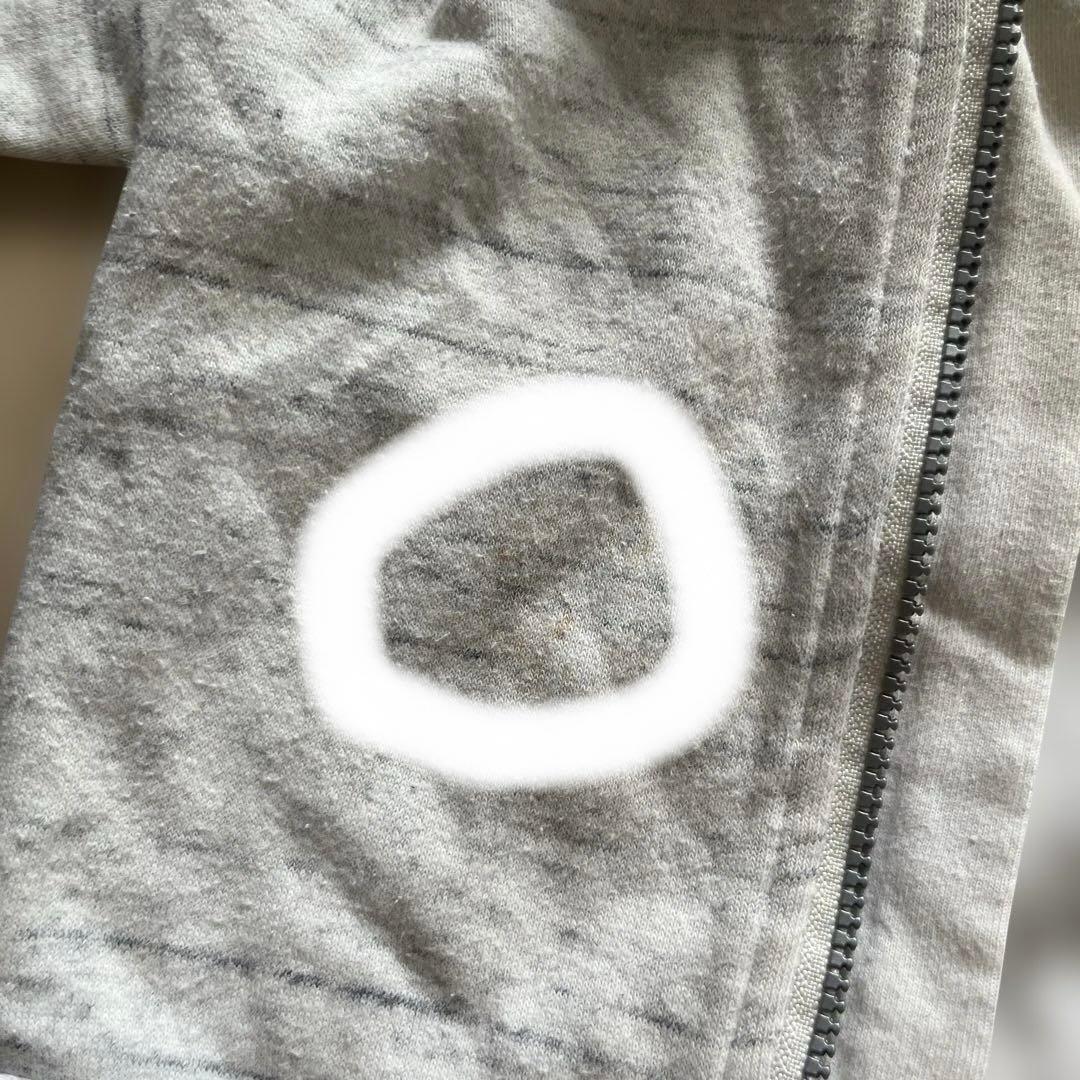 H&M ベビー ジップアップパーカー 裏ボア グレー68cmの写真4枚目