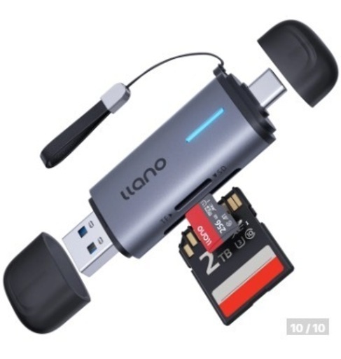 【新品未使用】llano 2in1カードリーダー USB3.0 Type-C SD/microSD同時読み取り 高速5Gbps
