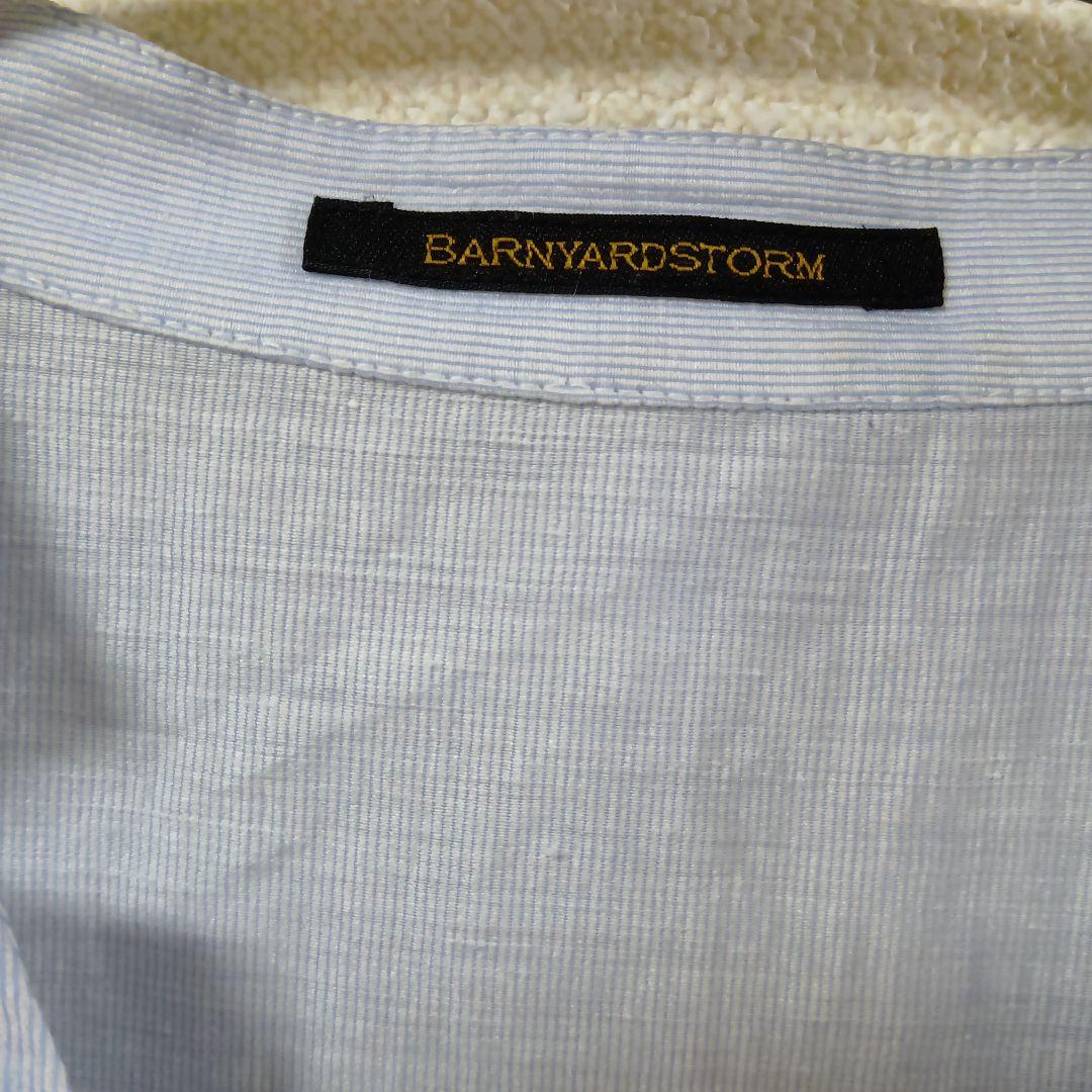 BARNYARDSTORM ライトブルー ストライプ長袖シャツの写真4枚目
