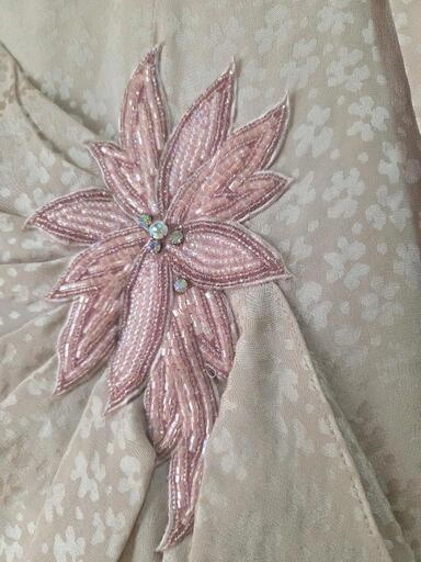 刺繍付きシルクドレス(L) 昭和 平成初期の写真2枚目