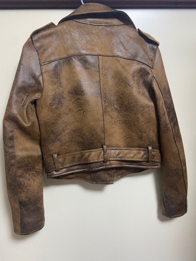 Bershka 本革ダブルライダースジャケット ラムレザー 羊革XSの写真2枚目
