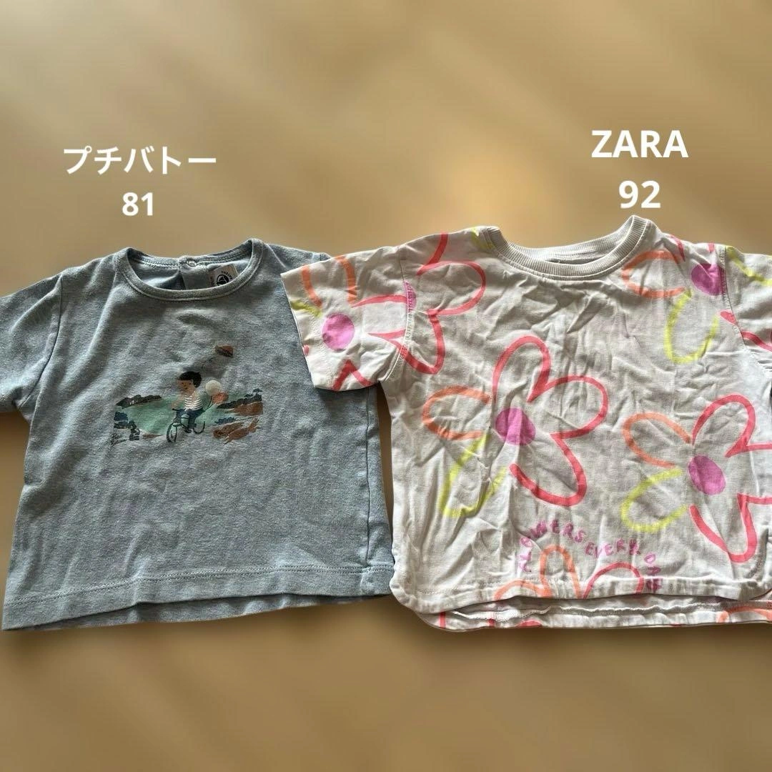 ベビーTシャツ 4枚セット プチバトー ZARAの写真2枚目