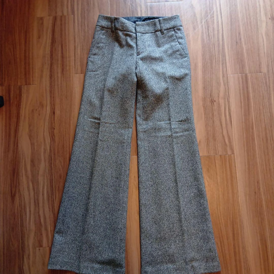 CECIL McBEE グレー ツイード調 スラックス パンツ S