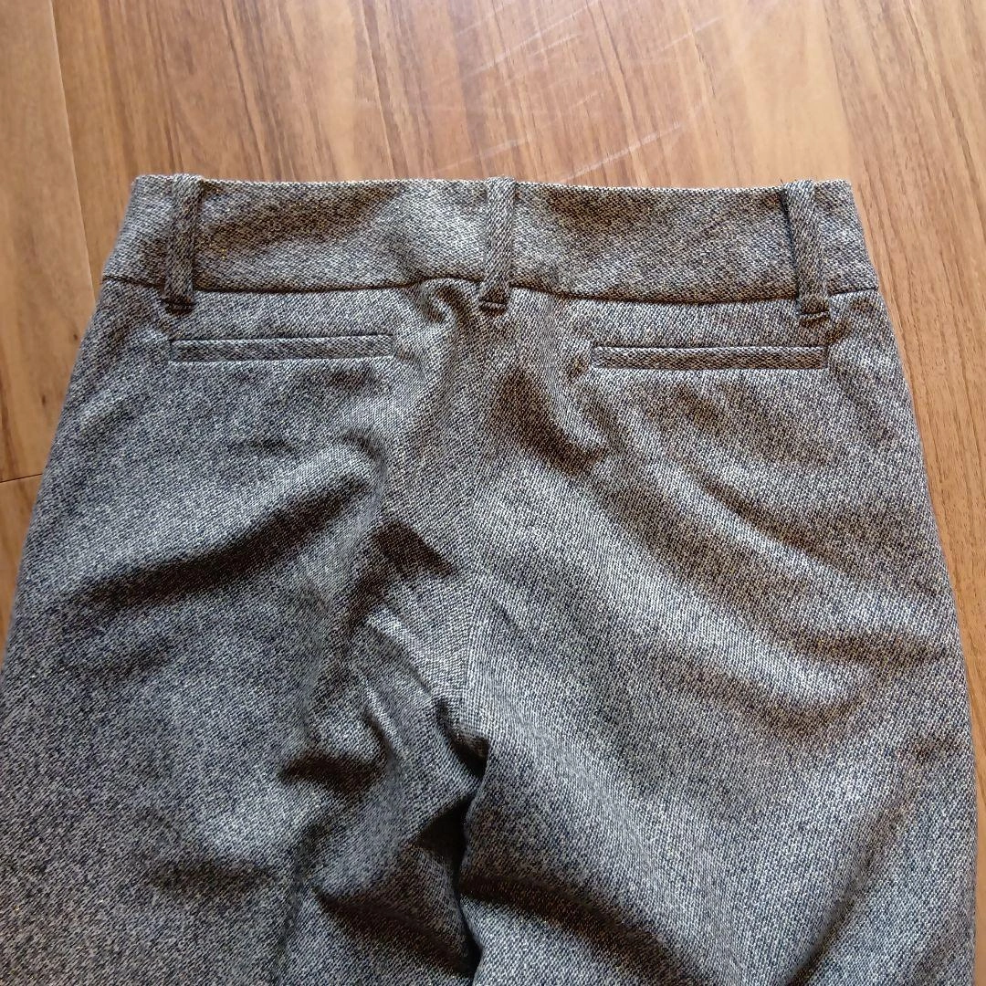 CECIL McBEE グレー ツイード調 スラックス パンツ Sの写真2枚目