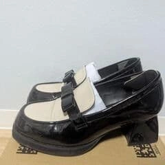 axes femme バイカラー厚底リボンローファーの写真2枚目