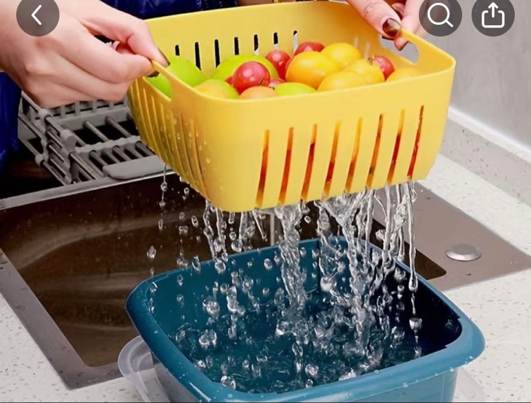 【新品未使用品】水切りタッパーの写真3枚目