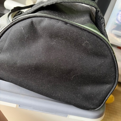 ペット用 キャリーバッグ ブラック メッシュ窓付きの写真3枚目