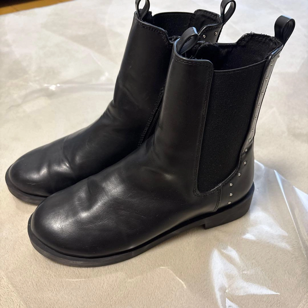 ZARA ザラ スタッズ付 ショートブーツ チェルシーブーツ 36