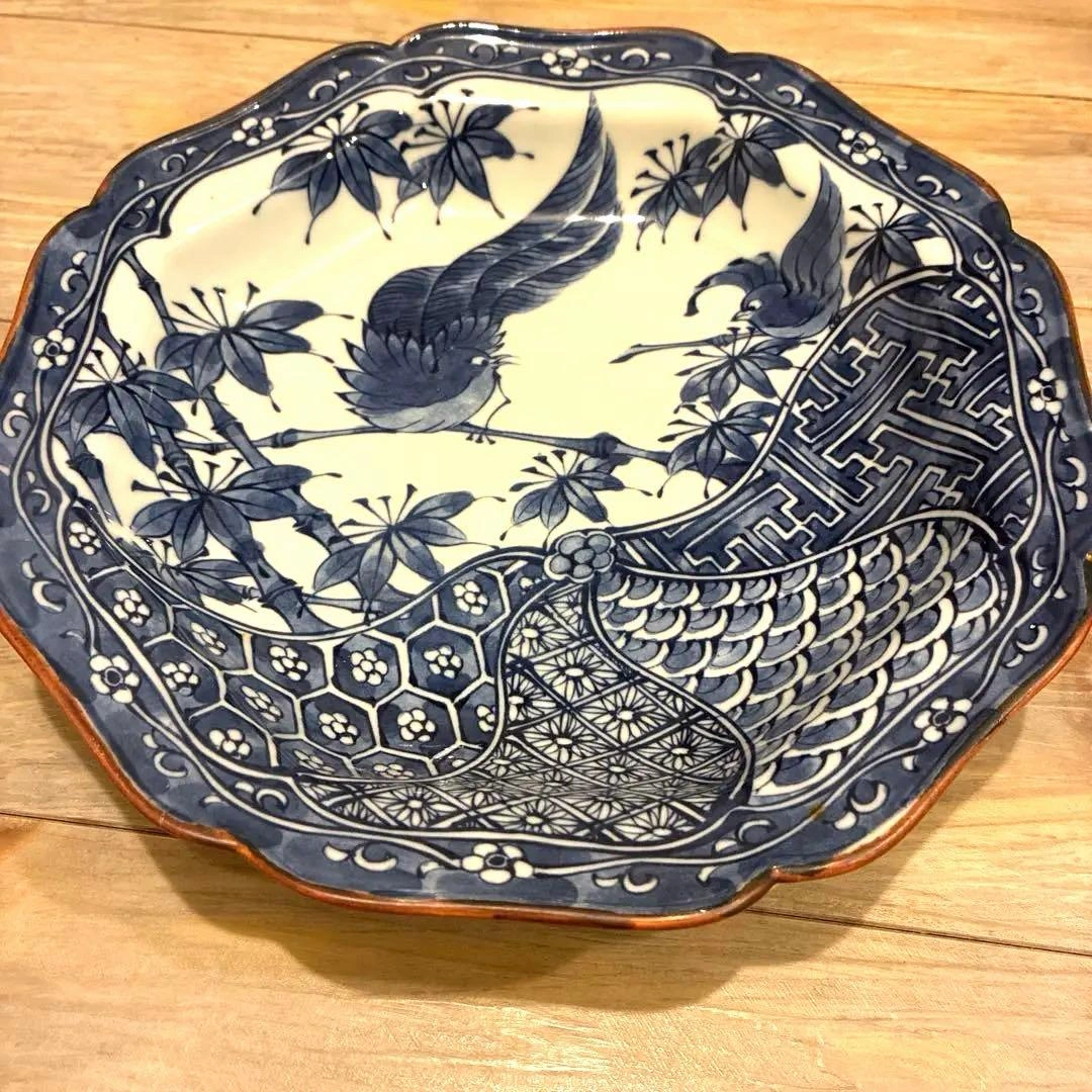 染付 皿 鳥文様 和食器 英祥窯 大皿