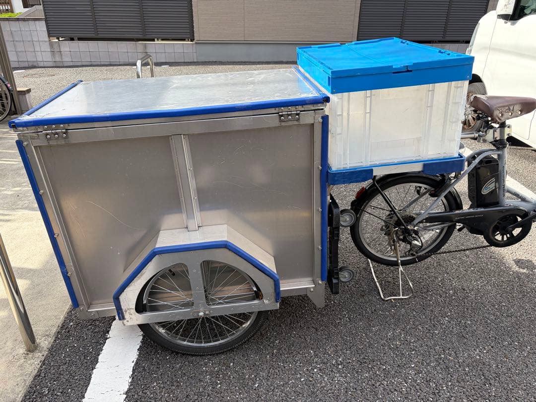 自転車用 牽引カーゴトレーラー 配送用ボックスの写真2枚目