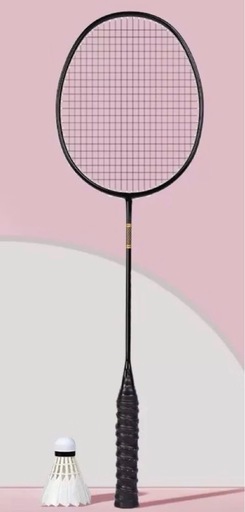 新品未使用 カーボンバドミントンラケット2本セット ラケットバッグ+シャトル3個入り筒付き