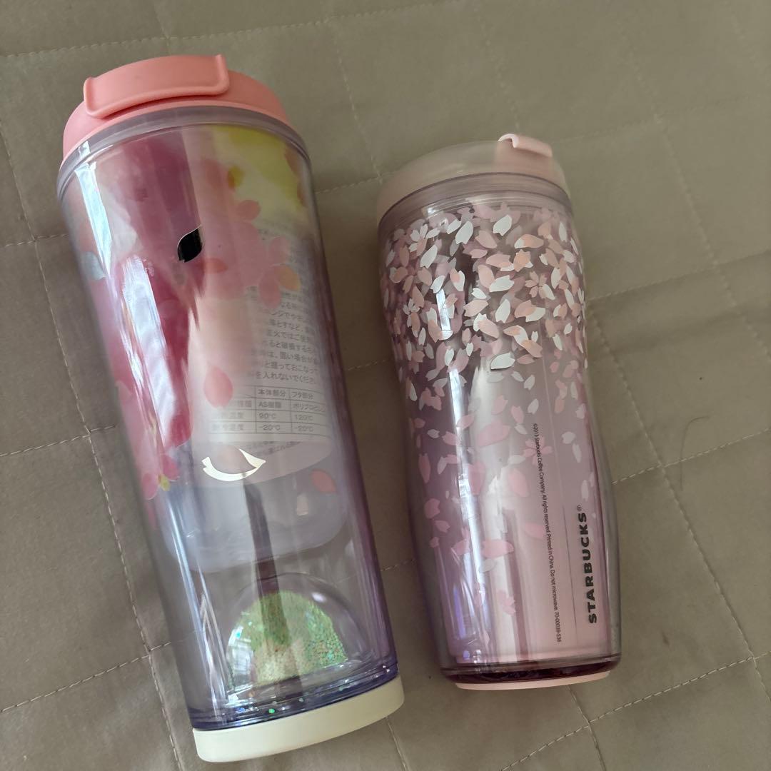 美品★スタバ　桜タンブラー　2点セット