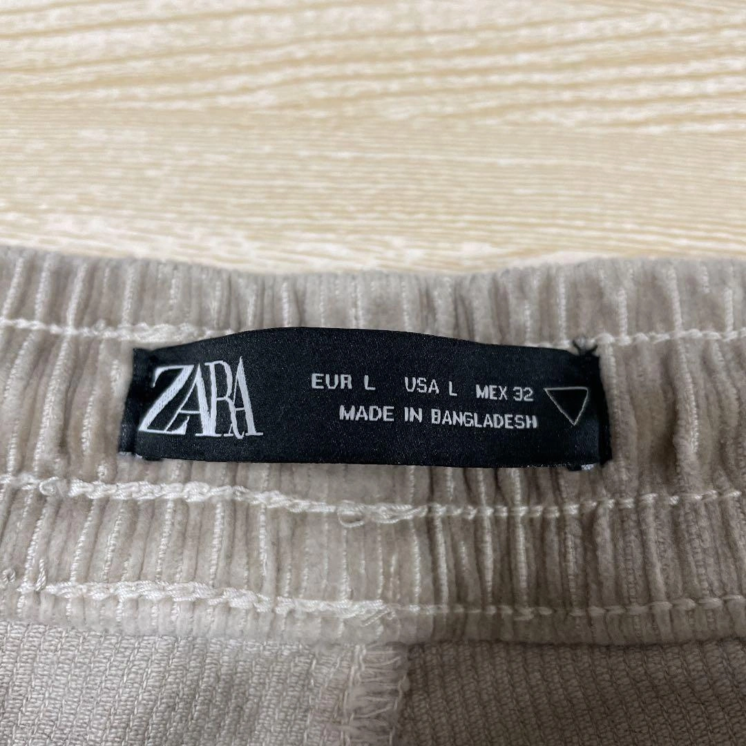 ZARA メンズジョガーパンツ Lサイズ ベージュの写真3枚目