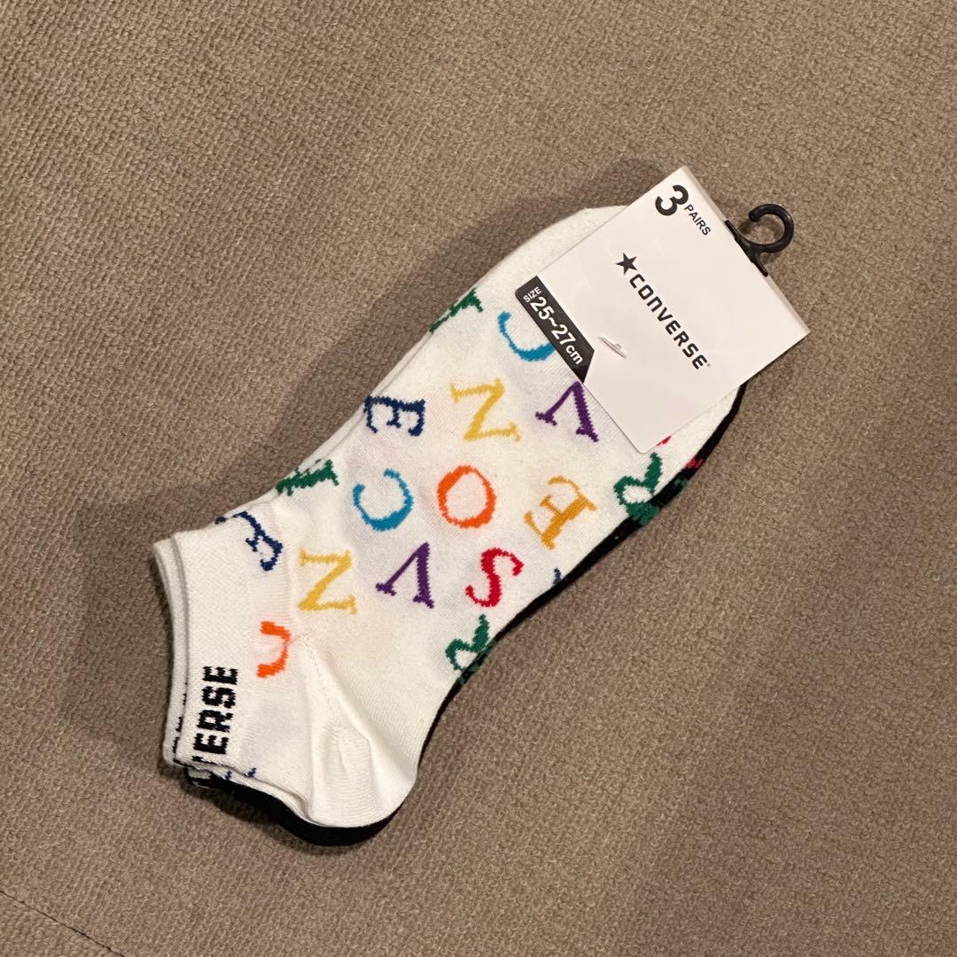 ★新品★メンズスニーカーソックス　CONVERSE　３足組