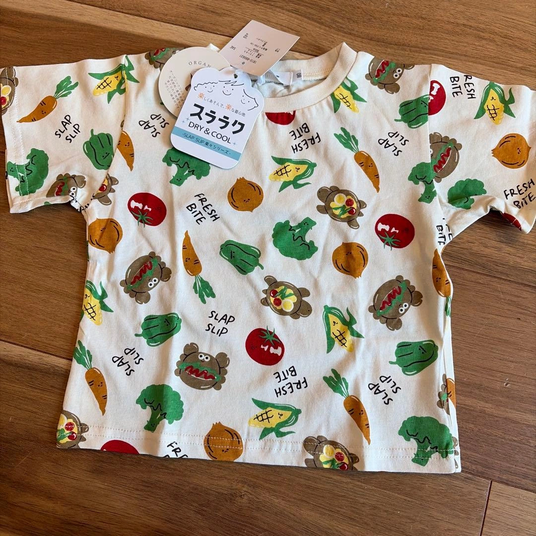 夏物最終値下げ!SLAP SLIP 野菜柄 Tシャツ 80cm