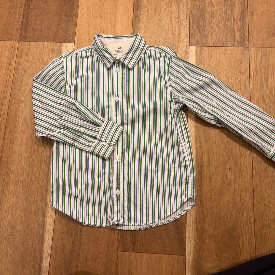 H&M キッズ 長袖シャツ ストライプ 110cm