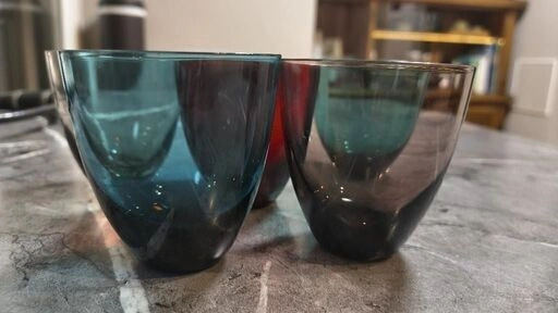 1970s ヴィンテージタンブラー 5色5客セット 昭和レトロ北欧風