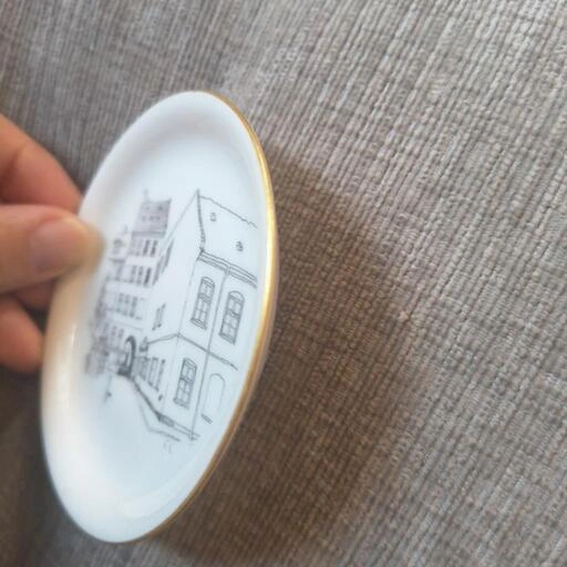 【希少】Bing&Grøndahl ビングオーグレンダール 豆皿 金彩 磁器工場の写真4枚目